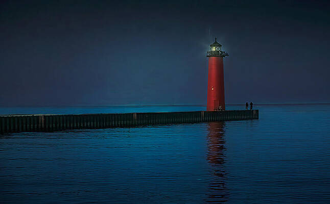 Kenosha Lighthouse — color photograph by Jim Signorelli