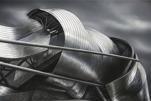 Steel in Motion — black and white photograph by Jim Signorelli