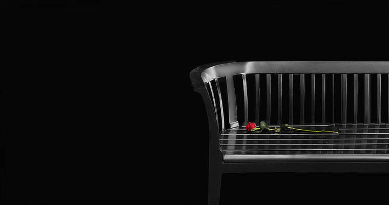 Minimalist Black and White Architectural Photograph — She Left