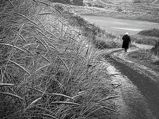 Downhill From Here — black and white photograph by Jim Signorelli