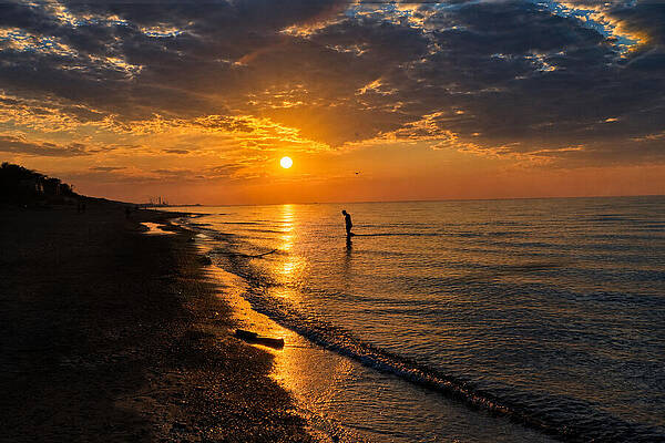 Sunset at Indiana Dunes