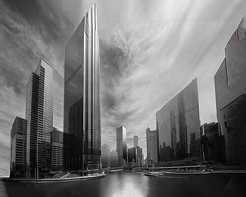 Steel and Sky — Black and White